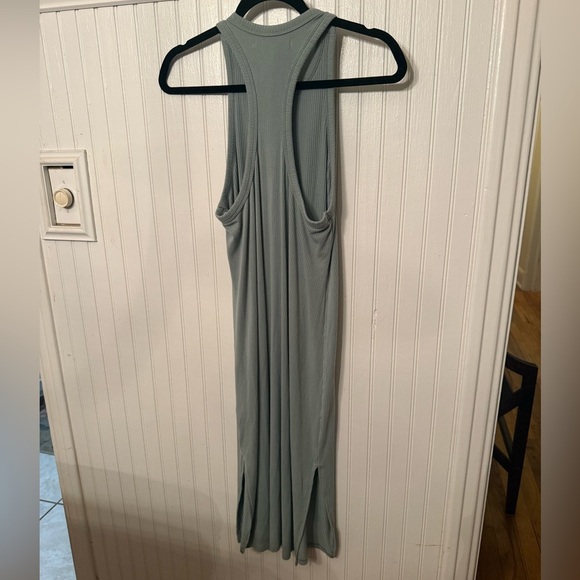 Abercrombie and Fitch Racerback Sage Green Medium Petite Midi dress w/ slits - Picture 4 of 5